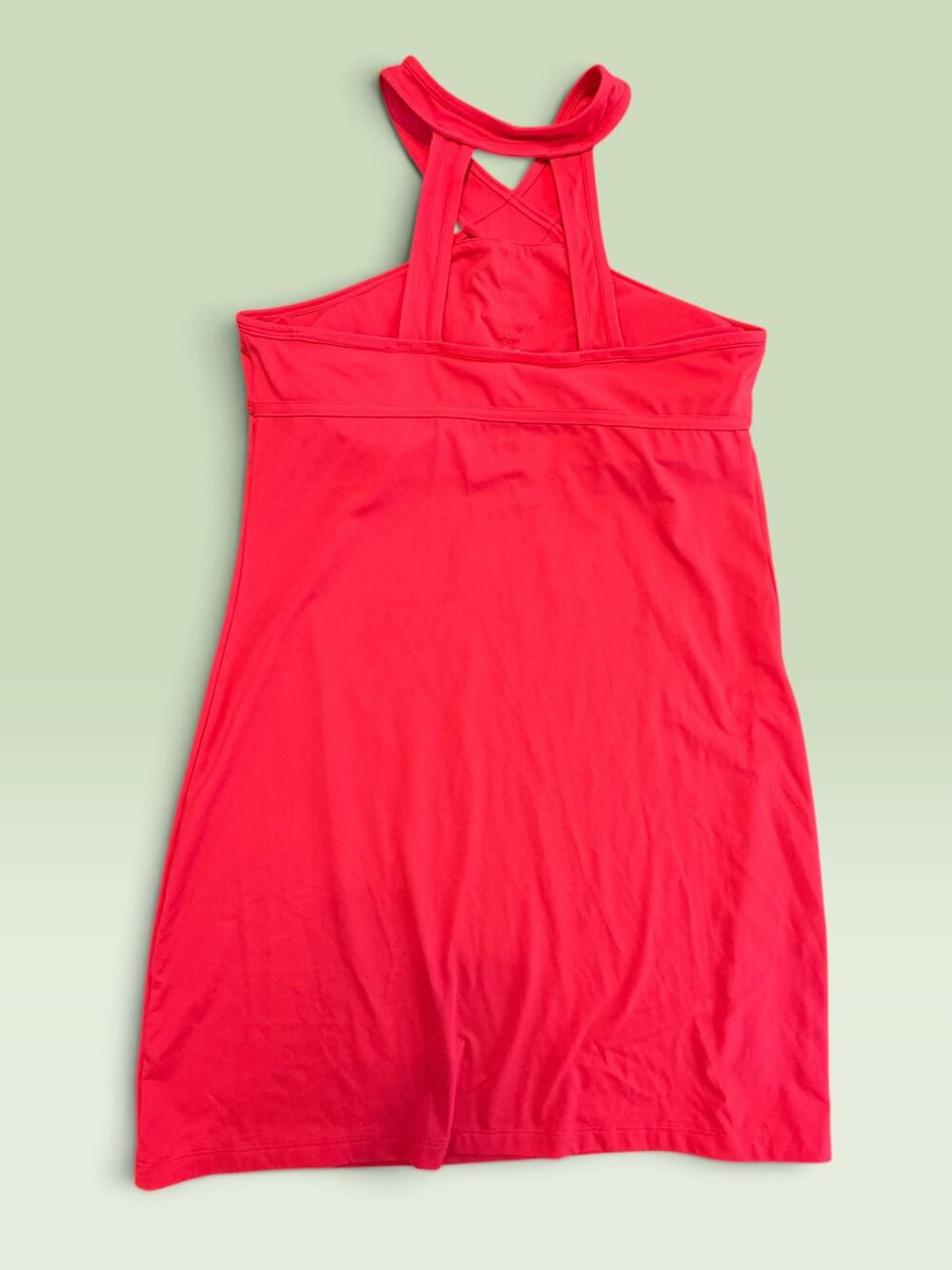 Fabletics Womens Medium Red/Pink Athletic Active Tank Dress Built-In Bra